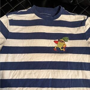 American Eagle Outfitters Blue Striped Shirt